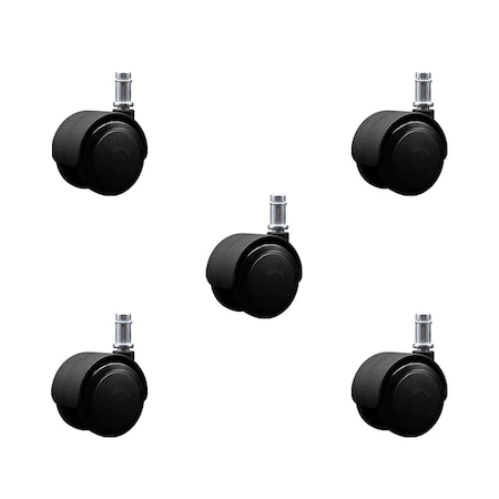 Service Caster 2'' Compression Urethane Twin Wheel Grip Ring Chair Casters, 5PK SCC-COMGR02S50-NYU-716X78-5